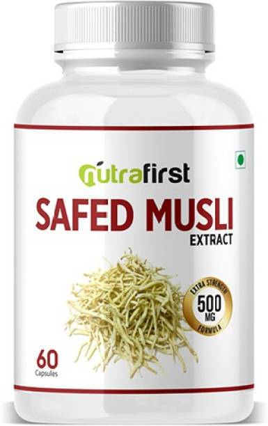 NutraFirst Safed Musli Extract Capsules for Strength, Immunity & Stamina- 1B