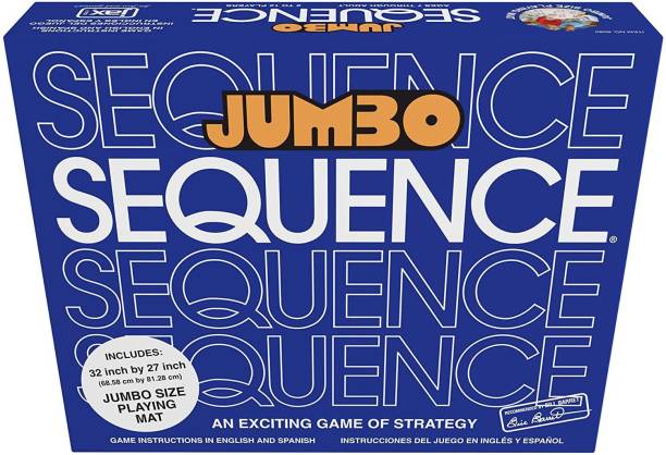 ARTEN Jumbo Sequence Board Game, Sequence For Cushioned Mat, Cards and Chips Block Floor Or Table Top Game Children Education Learning & Mind Development Best Birthday Gift Girls & Boys Party & Fun Games Board Game