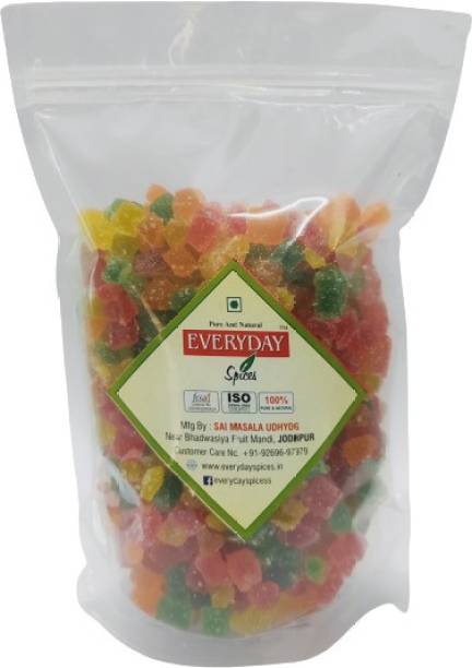 Everyday Spices Mixed Fruit Jelly Cubes, Sugar Coated Jelly Candy Cubes Mix Fruit Jelly Beans