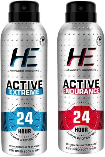 HE Active Extreme & Endurance of 24 Hours Odour Grap Protection Body Spray  -  For Men