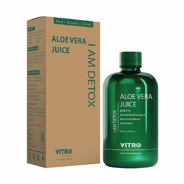 VITRO Aloe Vera Juice 500ml|Detoxifies Body|Rejuvenates Skin and Hair|No Added Sugar|