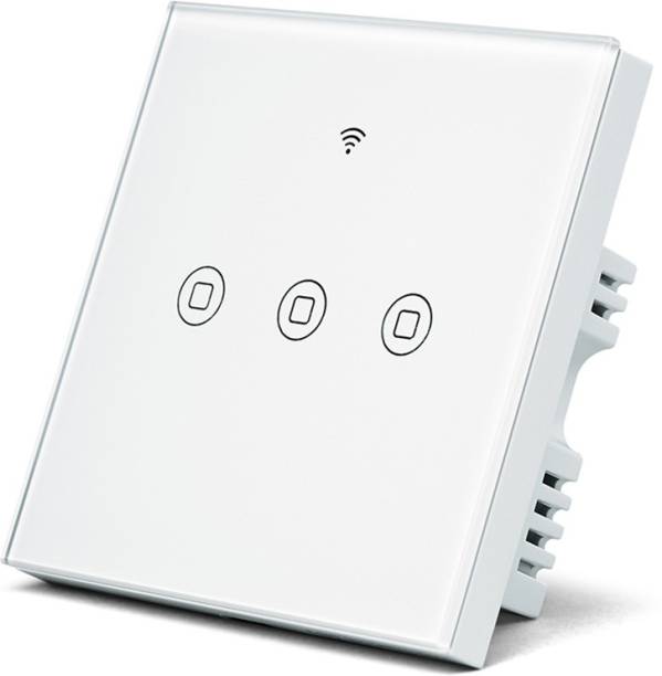 TATA POWER EZ HOME Wifi Smart Touch Panel Switch, 3 Channel, Alexa/Google Home Enabled Smart Switch
