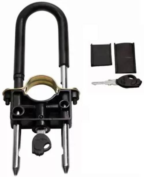 Bullkartzone Premium and Strong Front U-Type Anti Theft Wheel Lock For Hero Splendor Bike(Black) Wheel Lock