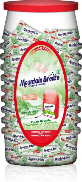 Mountain breeze Sugar-Free Panmint Fresh Breath Strips JAR 7 Strips each cassette ( Pack of 40) 40 x 7 = 280 Strips PanMint Mouth Freshener