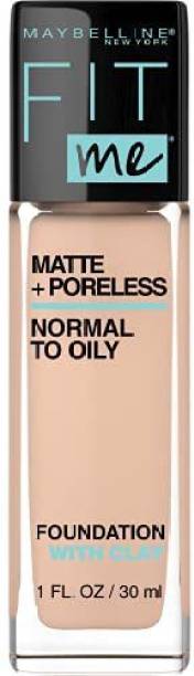 MAYBELLINE NEW YORK Fit Me Matte + Poreless Liquid Foundation Makeup, Creamy Beige, 1 fl. oz. Oil-Free Foundation Concealer