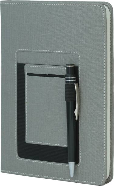 Erminio Palamino Sleek & Stylish Thermal Cover Diary Ruled Notebook | Sleek Silver | Elegant & Excellent Design | Latest Edition A5 Diary Ruled 180 Pages