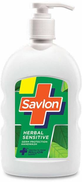 Savlon Herbal Sensitive Germ Protection Handwash (500ml X1) Hand Wash Pump Dispenser