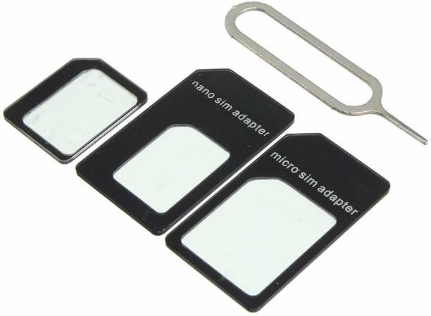 SANNO WORLD 4-in-1 Nano Sim Card Adapter with Ejector Pin Sim Adapter