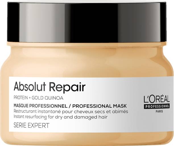 L'Oréal Professionnel by L'Oreal Professionnel Absolut Repair Hair Mask with Protein & Gold Quinoa for Dry and Damaged Hair, Serie Expert