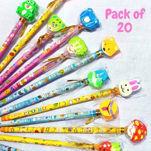 SmartCrafting Kid's Favourite Cartoon Character Lead Pencil/ Pencil Set for Kids/ Cute Birthday Return Gift for Kids Pencil