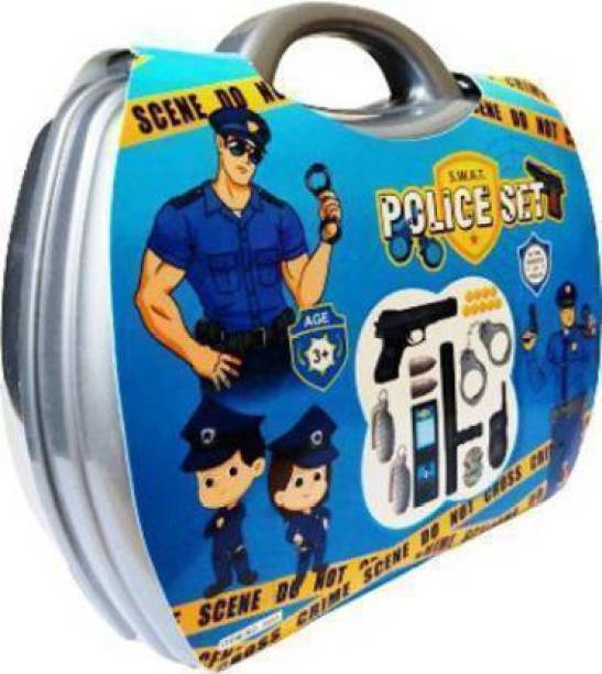 MECDOIT INTERNATIONAL Police Playset Toy Weapon Set for Kids Boys – Multicolor_19 Pcs