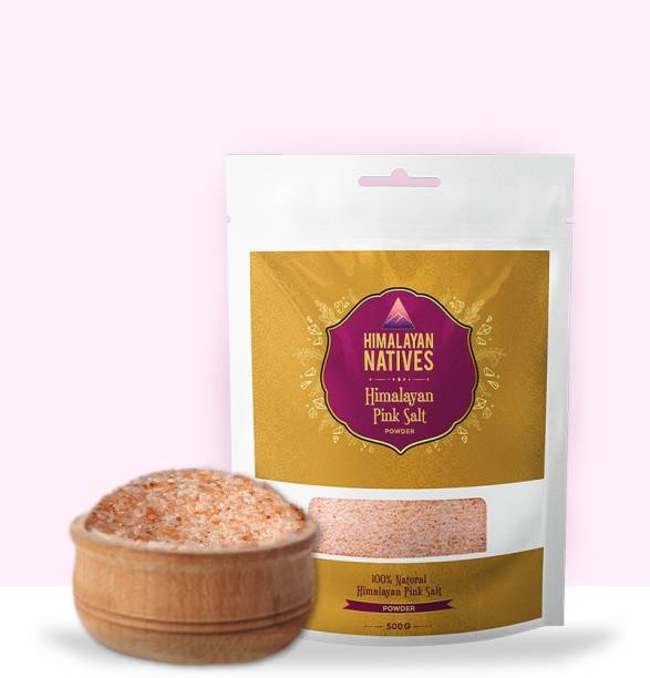 Himalayan Natives Pink Salt Powder-500gm (Pack of 5) Himalayan Pink Salt