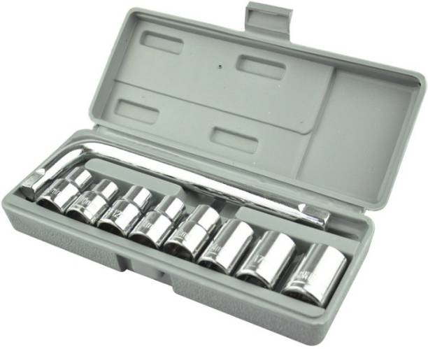 YUV'S 10-Pieces Hex Socket Wrench Spanner Tool Goti Set for Automobiles/Bike/Car Repair Tool Kit Socket Set