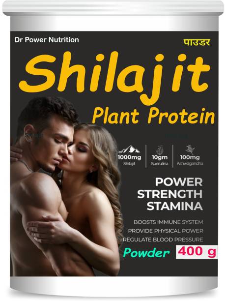 Dr Power Nutrition Shilajit Plant Protein Sexual Power timing Powder for Men stamina Strength Vigor Vitality