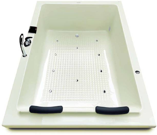 MADONNA Phoenix 6 Feet Acrylic with Bubble Bath and Filler System - Ivory Free-standing Bathtub