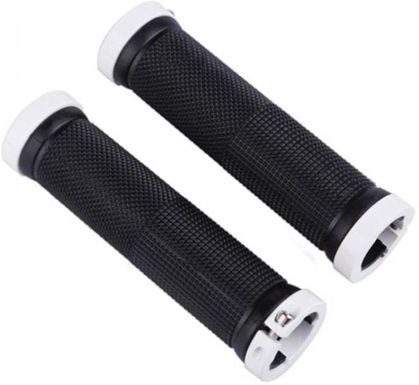 RESHNE Bicycle Grips With Lock Rubber and Alloy Non-Slip Straight Type Road Bike Bicycle Handle Grip