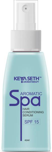 KEYA SETH AROMATHERAPY Aromatic Spa Hair Conditions Serum SPF 15-for Dry, Rough Hair for 24-hour Frizz-free Sun Protection & Manageable Hair with Pure Essential Oil & Geranium