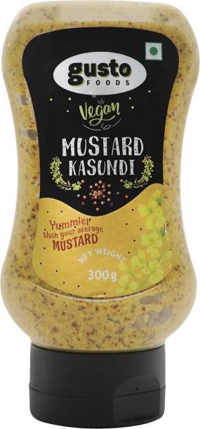 Gusto Foods Vegan Mustard Kasundi Sauce | Authentic Pungent Mustard Sauce | Traditional Bengali Mustard Dip Sauce