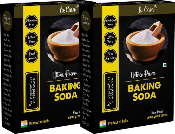 La Casa Premium Baking Soda | Combo Pack of 2 | Ultra Pure | Aluminium Free | 2x350g | Baking Soda Powder