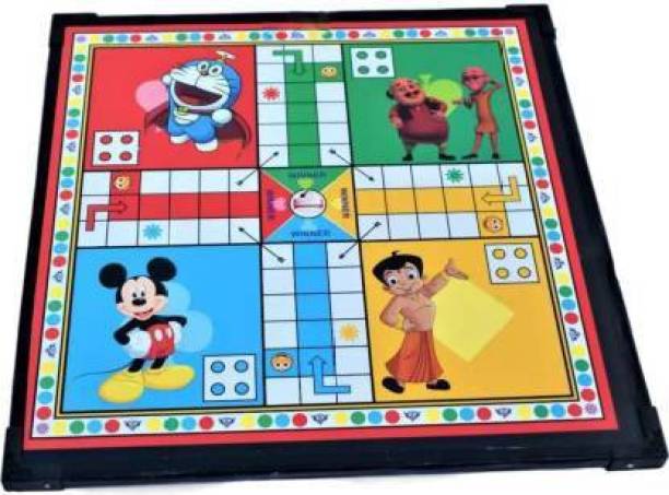 Pritigroup Ludo & Snake Ladder Wooden Board 12-12.16 Party & Fun Games Board Game 1 cm Surfing Board