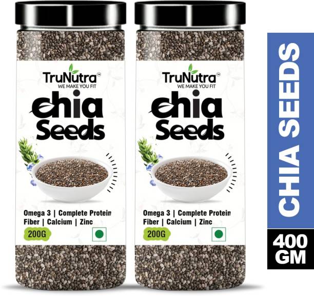 TruNutra Raw Chia Seeds authentic natural health supplements weight management with Zinc and Protein
