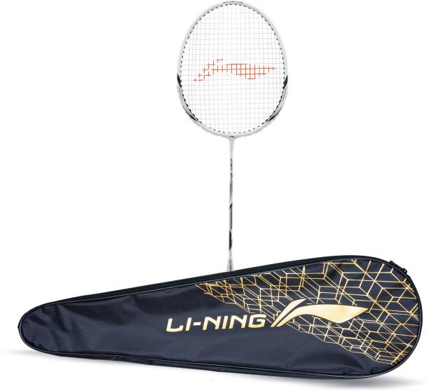 LI-NING Smash XP 90 IV Badminton Racket (Set of 1 + 1 Full Cover) (Strung, White/Silver) Multicolor Strung Badminton Racquet