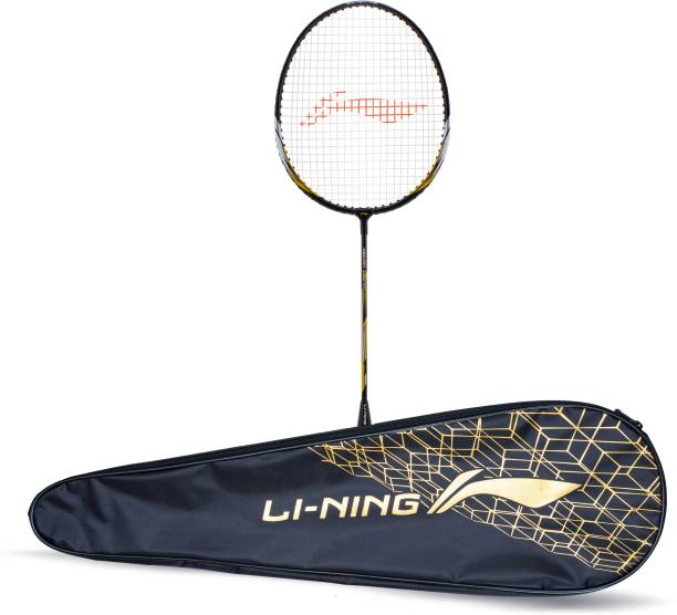 LI-NING Smash XP 70 IV Badminton Racket (Set of 1 + 1 Full Cover) (Strung, Black/Gold) Multicolor Strung Badminton Racquet