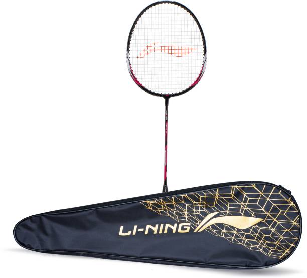 LI-NING Smash XP 60 IV Badminton Racket (Set of 1 + 1 Full Cover) (Strung, Black/Pink) Multicolor Strung Badminton Racquet