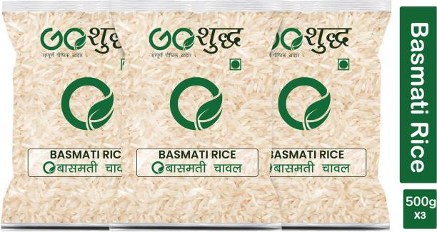 Goshudh Premium Quality Basmati Rice-500gm (Pack Of 3) Basmati Rice (Long Grain, Raw)