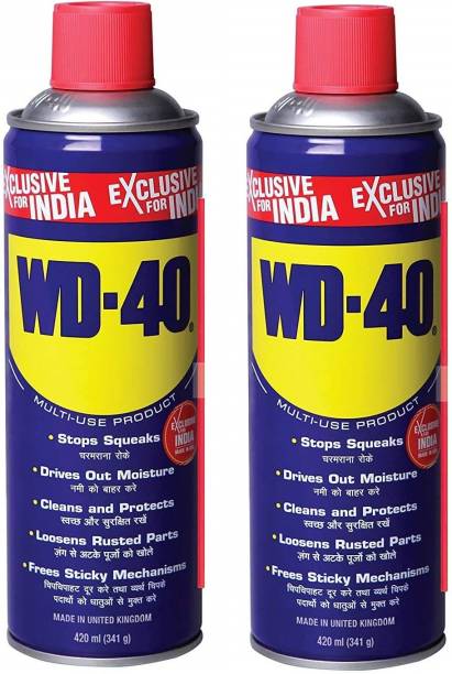 Pidilite WD-40 Rust Remover, Lubricant, Stain Remover, Powerful Chimney Cleaner, Degreaser, and Bike Chain Cleaner, Chain Lube and Cleaning Agent Pk of 2 Rust Removal Aerosol Spray