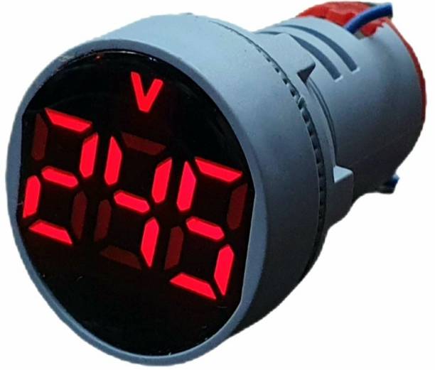GORANG&CO. Digital Volt Meter,Voltage Meter Indicator,LED Signal Lamp,Measuring Range 60-500 V AC, Digital Voltage Tester Voltmeter (RED) Voltmeter