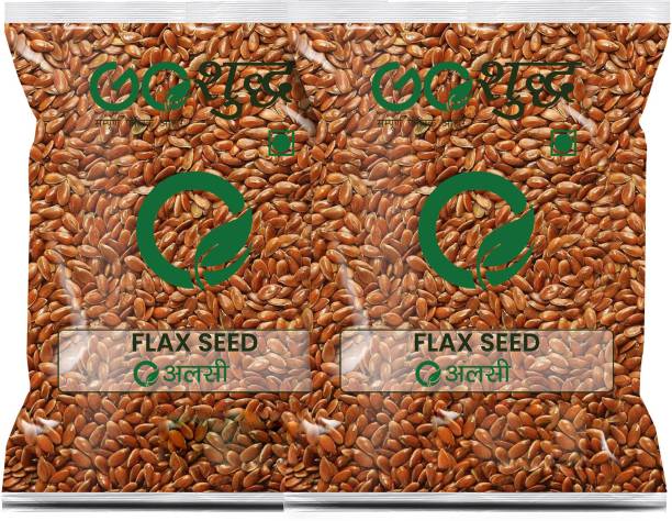 Goshudh Premium Quality Alsi Seeds/Flax Seeds 500 gm each (Pack of 2)