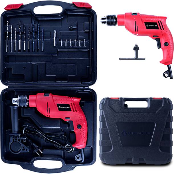 BUILDSKILL Pro BGSB13RE Hammer Drill Machine Kit with 20 pcs Accessories Power & Hand Tool Kit