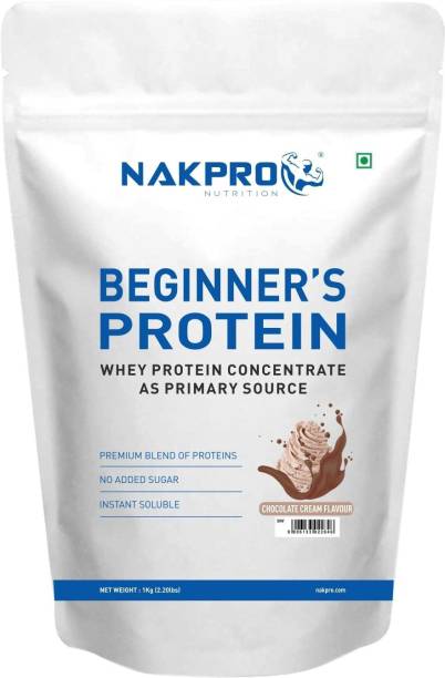 Nakpro BEGINNER'S Concentrate | 13.2g Protein, 2.9g BCAA | Instant Soluble (30 Servings) Whey Protein