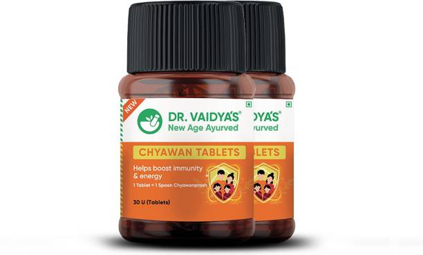 Dr. Vaidya's Chyawan Tablets- Chyawanprash Tablets For Immunity Booster, Helps Build Strength And Stamina For Men & Women -(30 Tablets Each)