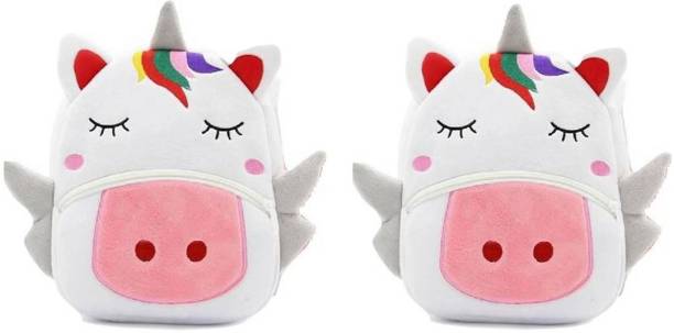 Afya Soft Toy Bag Unicorn Combo Plush Bag For Cute Kids 2-5 Years Plush Bag Waterproof Plush Bag