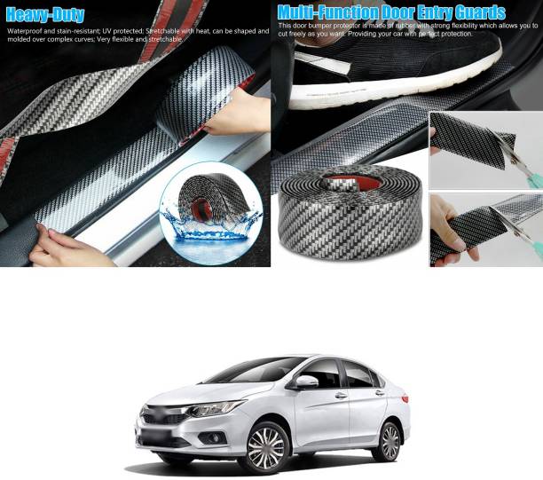 XZRTZ Universal Carbon Fibre Car Door Sill Guards Protector Self-Adhesive Flexible Car Sticker Protector for Car SUV Truck Door Entry Guards, A10 Car Spoiler