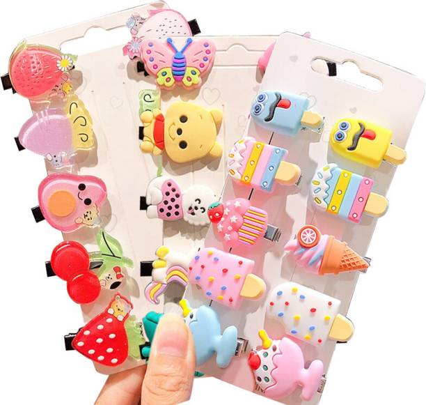 NANDANA COLLECTIONS 20 Pcs Colorful Hairpin Hair Jewelry Cartoon Girl Baby Women Jewelry Hair Accessories Hair Clip