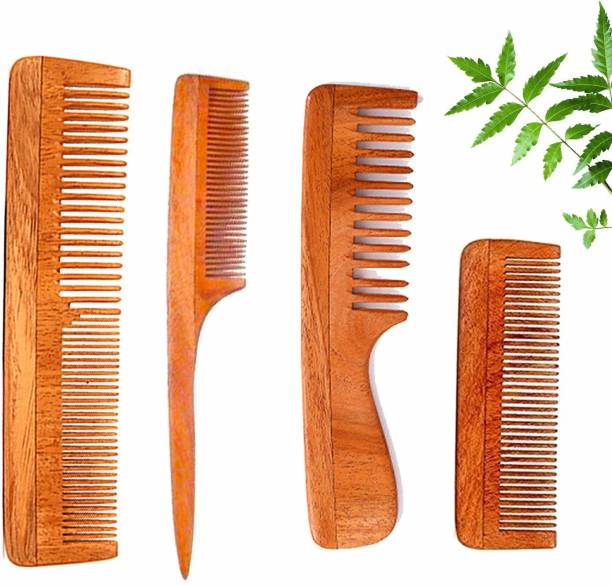 CITRODA Handmade Neem Wooden Comb Hair Growth Anti-Dandruff Anti-Bacterial Anti-Allergic