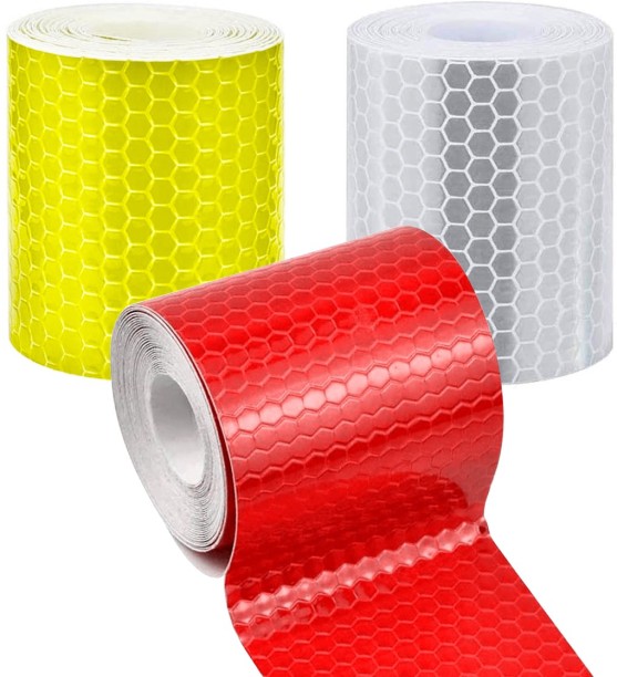 20m x 50mm Reflective Safety Tape Self Adheisive Vinyl High Intensity Roll WHITE 
