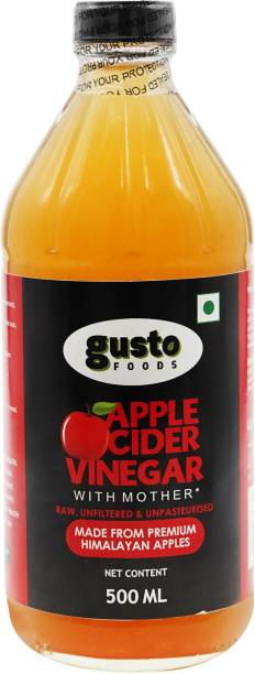 Gusto Foods Himayalan Apple Cider with Mother Vinegar | Raw, Unfiltered, Unpasteurized Vinegar | Apple Cider Vinegar to Boost Immunity & Weight loss - 500ml
