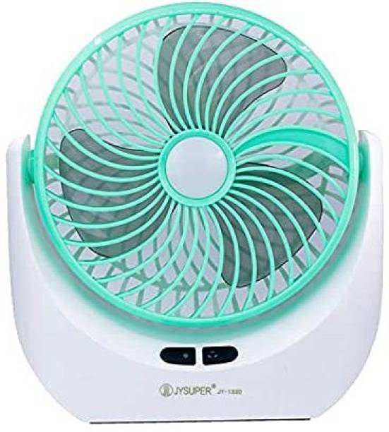 JMALL Powerful Rechargeable Table Fan with LED Light, Table Fan for Home, Table Fans, Table Fan for Office Desk, Table Fan High Speed, Table Fan For Kitchen 80 mm Energy Saving 3 Blade Table Fan