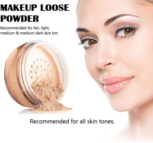 LILLYAMOR Professional Loose Powder Natural Glow & Ultra- Fine Translucent, Feather Light Finishing Powder  Compact