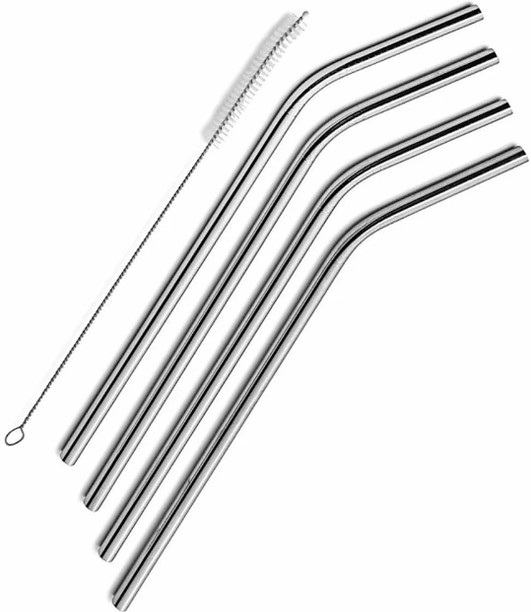 1 Pouch 2 Straw Cleaning Brush 13 PCS Stainless Steel Straw Silicone Straw stirring rod for coffee milk hot and cold beverage Reusable Eco Friendly color straw,with 10 Steel Straws 