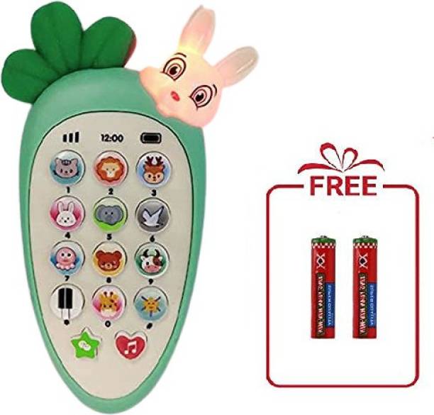 Galactic New Smart Phone Cordless Feature Mobile Phone Toys Mobile Phone for Kids Phone Small Phone Toy Musical Toys for Kids Smart Light (Rabbit Phone) multi color