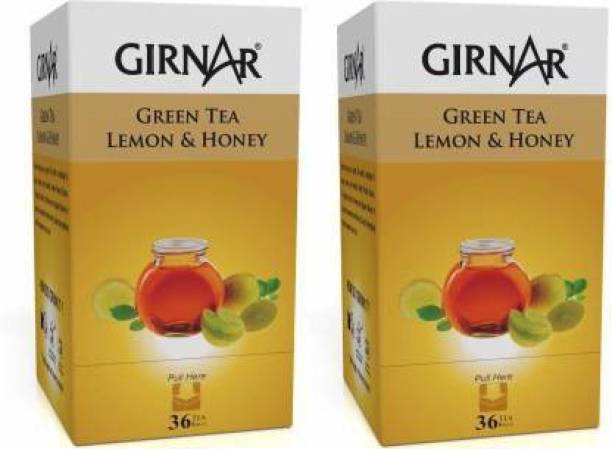 Girnar Tea Girnar Lemon and Honey Green Tea Bags Box - (43.2 g X 4)Pack of 4 Green Tea Bags Box