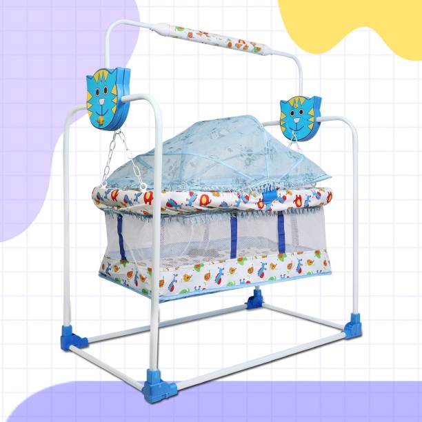 evohome premium quality new born baby cradle baby palna baby jhula for kids and swing jhula with mosquito for baby upto 2 years Bassinet.