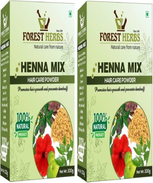 The Forest Herbs Natural Care From Nature Henna Mix Powder with Amla, Shikakai, Hibiscus, Bhringraj, Neem, Methi Powder for Hair Colour and Growth