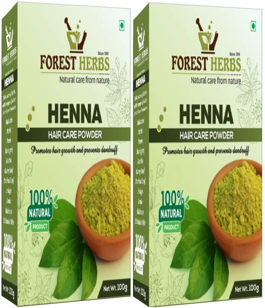 The Forest Herbs Natural Care From Nature Pure Henna Powder for Hair Colour and Growth Pack of 2