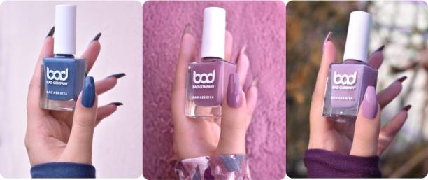 BAD COMPANY No Toxin Nail Lacquer Courage to Change Combo Pack of 3 (10mlX3) Courage To Change3